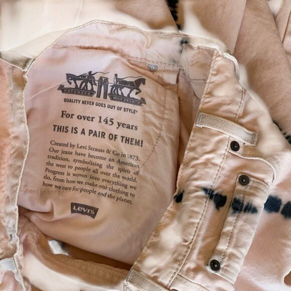 Levi's Shorts Men Size 31 Tie Dye Hippy Summer Festival Concert Travel Packable - Picture 6 of 8